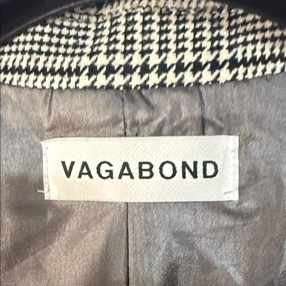 Vagabond Women Black/White Herringbone Oversized Boyfriend Cotton Blend Blazer M - Picture 9 of 10